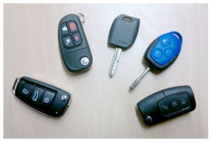 Photograph of a selection of car keys